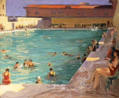 La piscina del pueblo, Palm Beach, 1927 de John Lavery